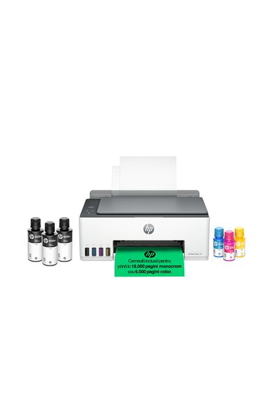 HP Imprimantă multifuncțională cu jet de cerneală Smart Tank 580 AiO, A4, CISS, Wireless (Alb/Gri)