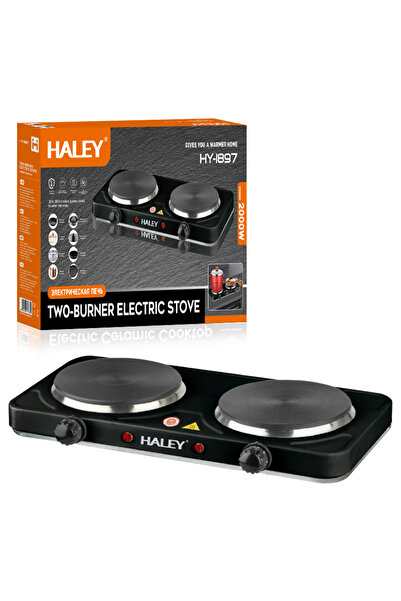 HALEY Plită electrică cu 2 zone de gătit – 2000W, temporizator, protecție la ...