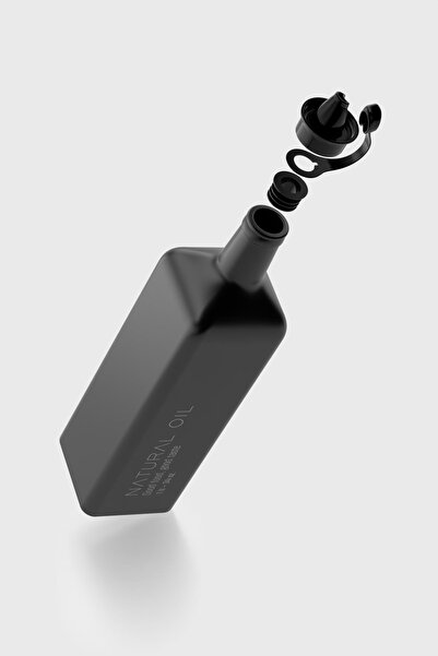 Renga Urla Text Patterned 1000 ml Glass Oil Bottle 152075 Matte Black