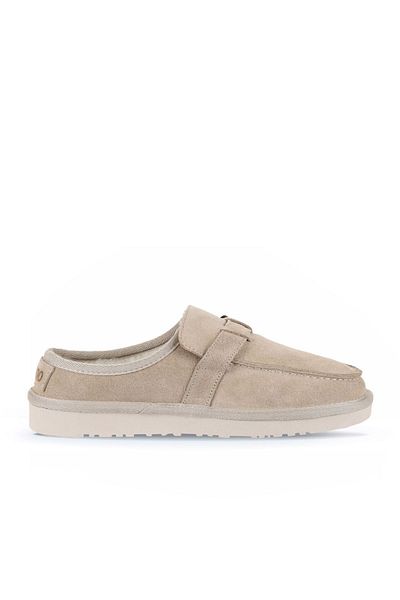 Bueno Shoes Beige Suede Women's Flat Slippers 05Wt104