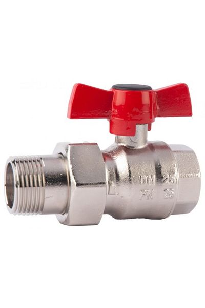 Herz Robinet cu bila cu olandez, FI-FE Ø 1 1/4" nr. 1, PN 25, actionare fluture