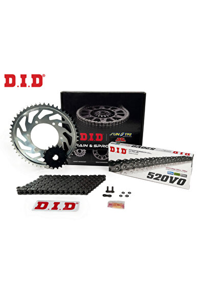 Genel Markalar ZİNCİR DİŞLİ SETİ KTM DUKE 125cc ZİNCİR: DID-520 ORING-118 ÖN ...