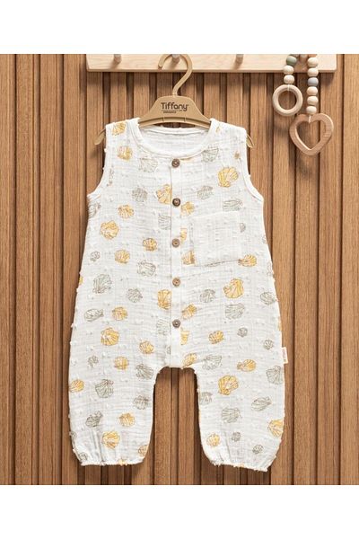 Tiffany Muslin Sea Shell Theme Long Tank Jumpsuit