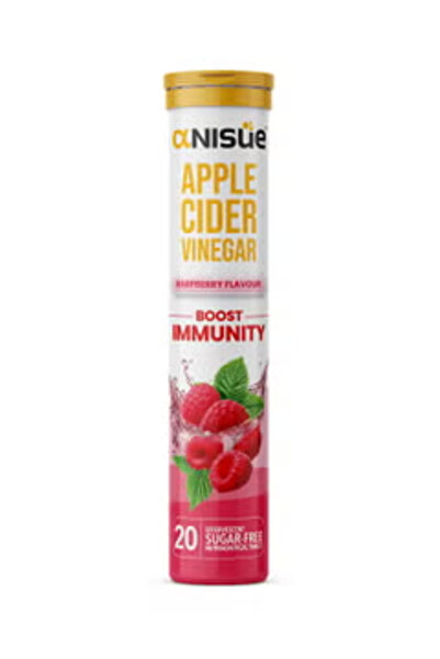 ANISUE Apple Cider Vinegar Raspberry Flavor Effervescent - 20 Tabs