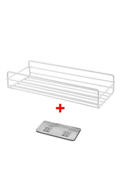 Choice3 White A Iron Shelf Wall Mounted Organiser Kitchen Home Spice Storage Rack Bathroom Storage Drainage