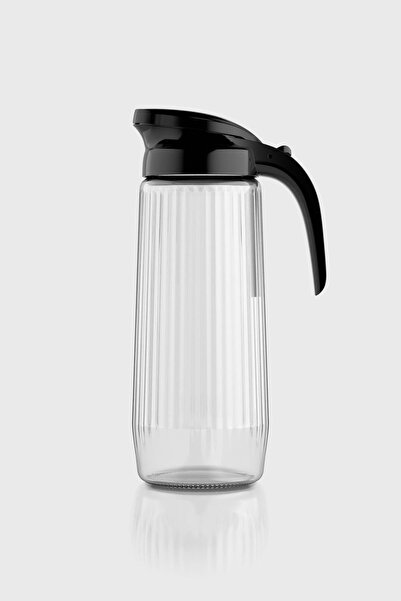 Renga Beluga 1500 ml Siyah Kapaklı Gravürlü Cam Sürahi 111021