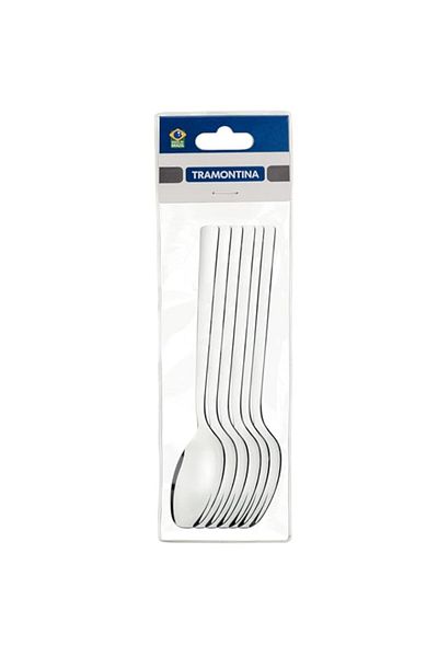 Generic Tramontina Oslo 6 Pieces Stainless Steel Sugar Spoon Set with High Gloss Finish