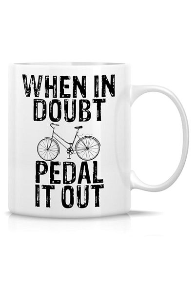 Generic Retreez Funny Mug - When in Doubt Pedal It Out Cyclist 11 Oz Ceramic Coffee Mugs - Funny, Sarcasm,