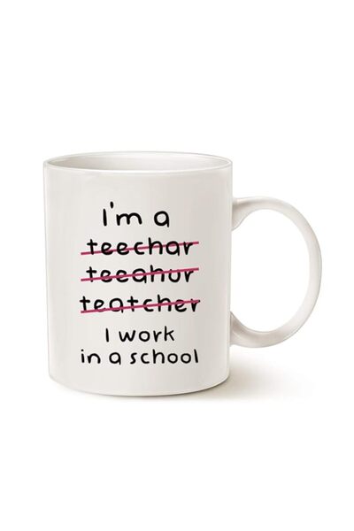 Generic أكواب قهوة مضحكة لمعلم MAUAG خاطئة أنا معلم، أعمل في مدرسة أفضل تحفيز...