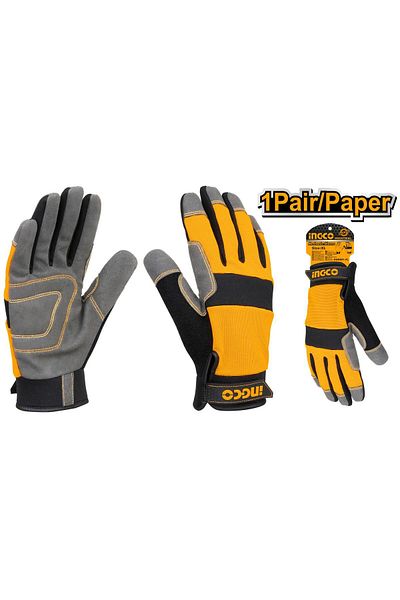 Bervas LEATHER AND TEXTILE PROTECTIVE GLOVES FOR WELDING SIZE XL INGCO