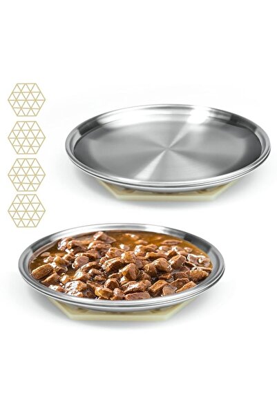 Generic أطباق هارهانا المصنوعة من الفولاذ المقاوم للصدأ للقطط للطعام والماء ل...