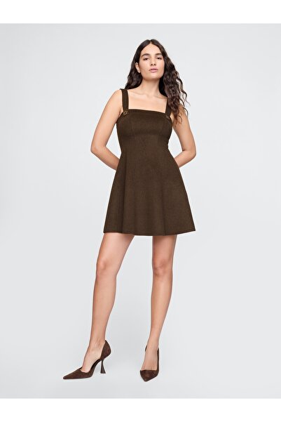 GAP Kadın Kahverengi Gap × Cult Gaia Yün Karışımlı Mini Elbise