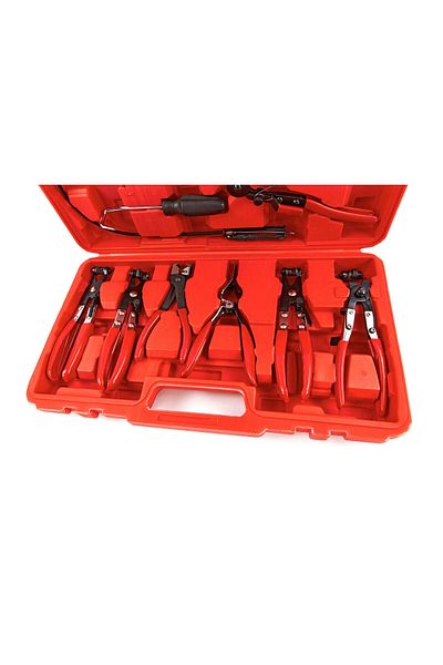 HBM Machines PLIERS KIT FOR AUTOMOTIVE PIPE AND HOSES CLAMPS 9 PIECES