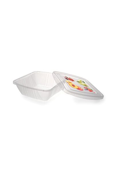 Generic Snips Fresh Container 0.5 Litre Square Clear Plastic Containers, Set of 3, Green