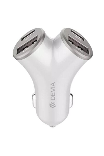 Devia Φορτιστής Αυτοκινήτου Έξυπνη Σειρά 2 x USB-A + 2 x Type-C, Ταχυφορτιστή...