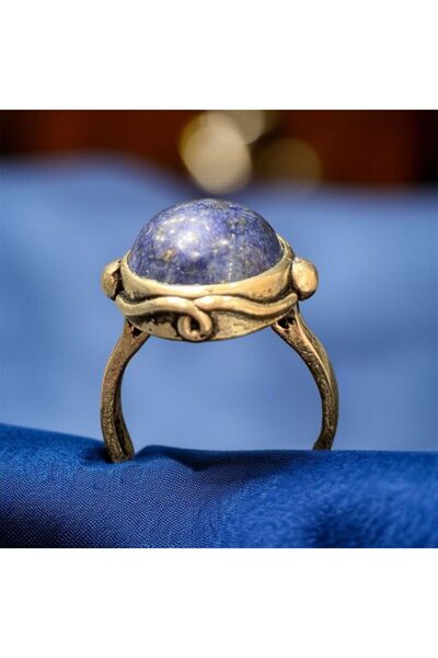 AURA STONE Lapis Lazuli Doğal Taş Bronz Yüzük