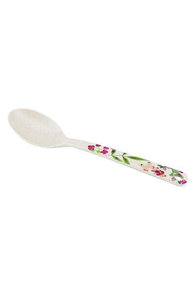 Generic ملعقة إيكووير من ألياف الخيزران، 31×6.6 سم - تصميم زهور، BD-BF-22