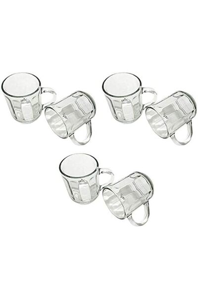 Generic ARTC Tea Water Coffee glass Mug 6 piece set - 255L