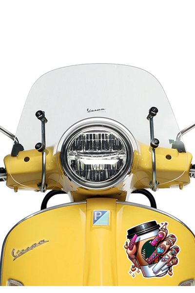 MegaSticker Sexy Nail Hand Sticker Car, Motorcycle, Helmet, Laptop, Windshield Sticker 13X13 cm