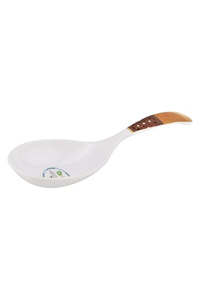 Generic ملعقة تقديم دائرية من الميلامين من مودا كوتشينا، لون أحمر عرقي، مقاس ...