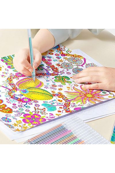 Generic Metallic Sparkle Glitter Gel Ink Pen Set – 24 Multi-Color Glitter Pens for Art, Journaling & DIY