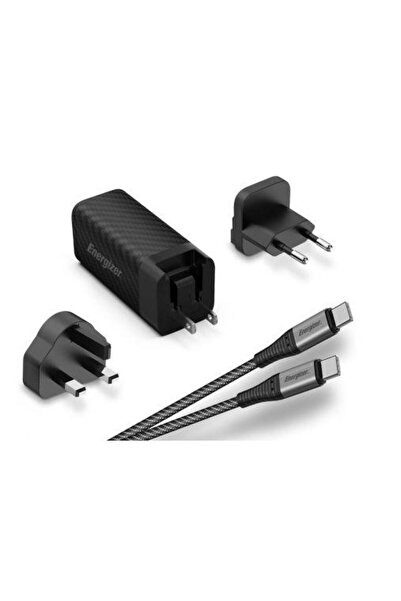 Energizer Φορτιστής A90MUC με καλώδιο USB-C, 90W (Μαύρο)