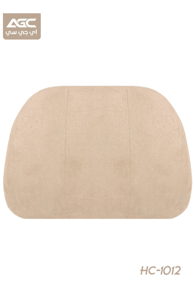 AGC Memory Foam Car Headrest Cushion for Neck and Head Support Adjustable Strap HC-1012 Beige