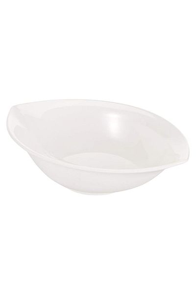 Generic Servewell Melamine Symphony White Boat Bowl 24X17cm