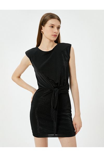Koton Black Women's Gleamy Mini Dress