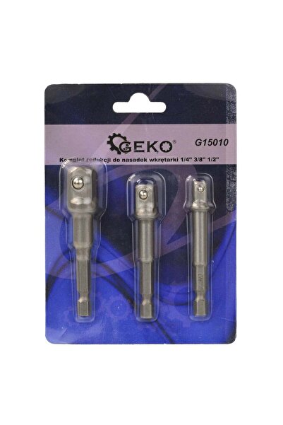 GEKO SET ADAPTOARE PENTRU CAPETE DE CHEI TUBULARE 1/4 3/8 1/2