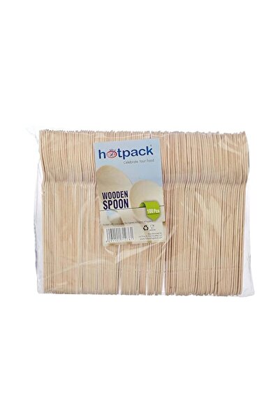Generic Hotpack Wooden Dessert Spoons, 100 Pieces