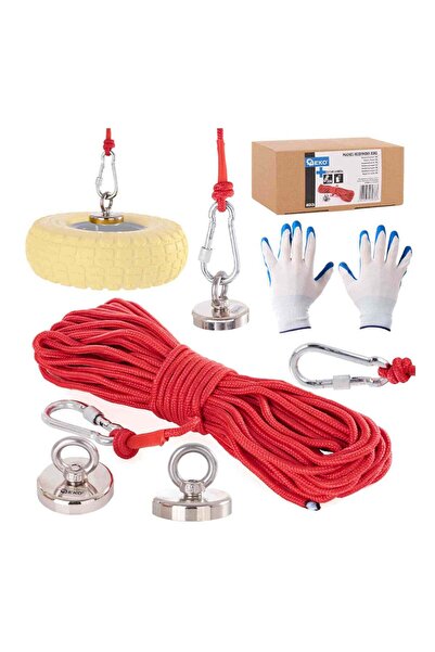 GEKO SET MAGNET NEODIM 85KG CU FUNIE 20M SI MANUSI