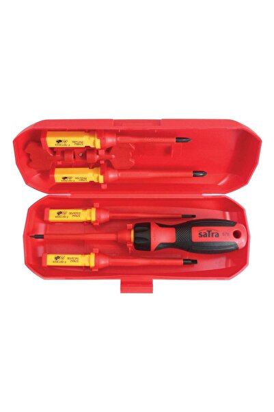 GLOBAL TOOLS Комплект отвертки VDE за електротехници със сменяеми глави, 8 части