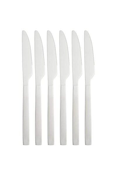 Generic Royalford Rf10070 6Pcs Stainless Steel Table Knife - Dinner Knives Cutlery Set| Mirror Polished Des