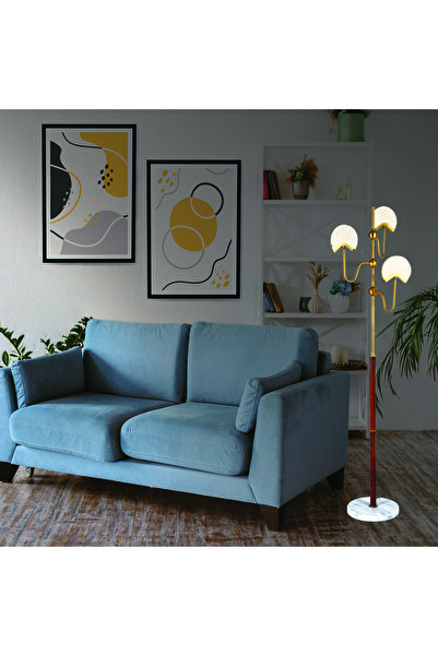 Vooltex Luxury modern lamp from Voltex with three lights and a marble floor