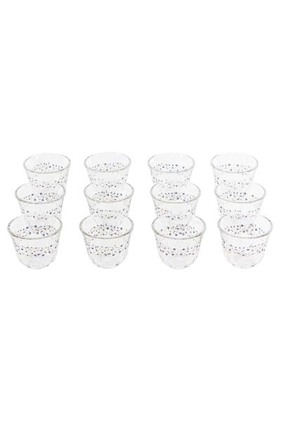 Generic Luminarc Tempered Glass Kawa Lovinette Cup - 12 Pieces,Clear