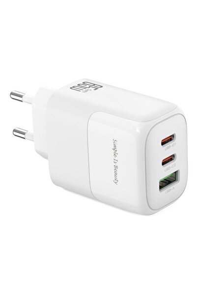 Xo GaN Charger 65W with 3 Ports (1× USB-A 18W + 2× USB-C 65W/20W), Power Delivery 3.0, Quick Charge 4