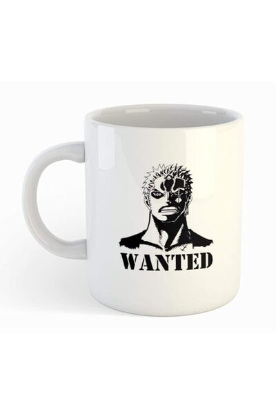 Generic White Mug with one piece zoro wanted 2 design printing