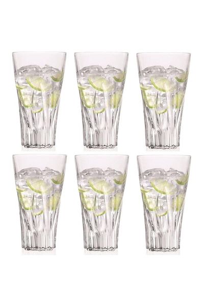 Generic RCR 25716020006 Fluente Crystal Hi-Ball Cocktail Water Tumblers Glasses, 400 ml, Set of 6