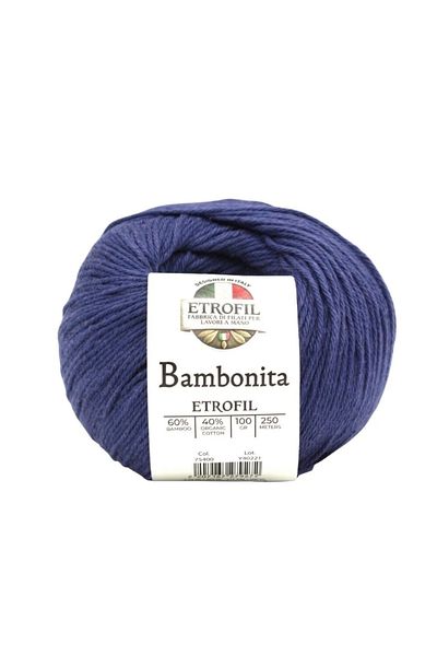 Etrofil Bambonita 75400 Deep Blue 100 Gr 250 m Knitting Yarn