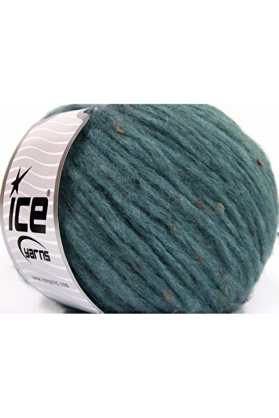 Ice yarns 8x50 جرام. خيوط SOFTAIR TWEED من الفسكوز، أكريليك فيروزي شتوي، منقط...