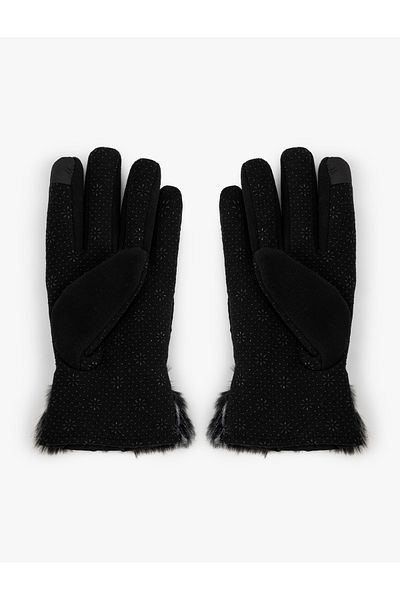 Koton Ski Gloves with Faux Fur Details