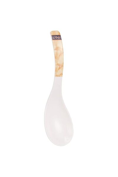 Generic Dinewell Melamine Hotensia Serving Spoon, White, 9.75 Inch, Dws5014Ho ,1 Pc