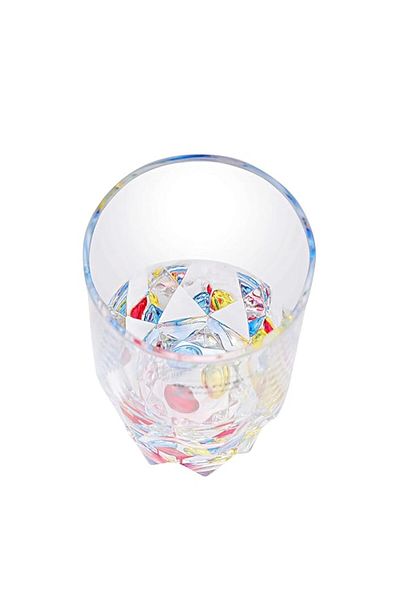 Generic Royalford Acrylic Glass With Crystal Base - Water Cup Drinking Glass | Curved Surface Drink Glass c