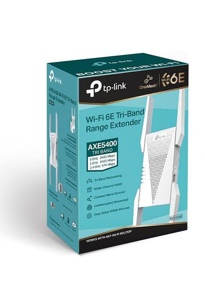 TP-LINK Range Extender RE815XE Wi-Fi 6E Tri-Band Gigabit AXE5400