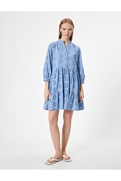 Koton Blue Women's Mini Brode Dress