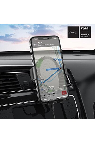 Hoco Incarcator Auto CA105, Wireless 15W, Negru