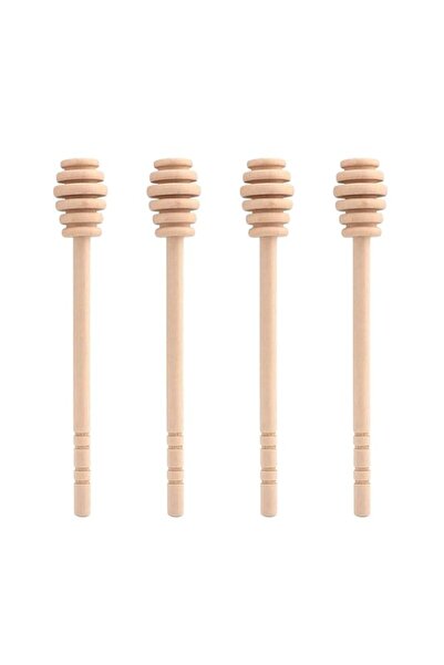 Generic ICEYLI 4 Pcs (6.3 Inches) Wooden Honey Mixing Stirrer Honey Dipper St...