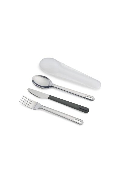 Generic مجموعة أدوات مائدة سفر من جوزيف جوزيف جو إيت - مصنوعة من الفولاذ المق...