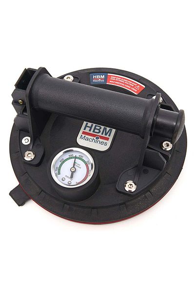 HBM Machines PROFESSIONAL SUCTION CUP WITH VACUUM PUMP AND MANOMETER 200 MM 110KG HBM MACHINES NETHERLANDS